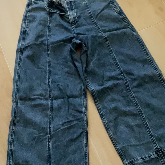 Rag & bone Arianna jeans, raw hem, wide leg, size 28 - Picture 3 of 7